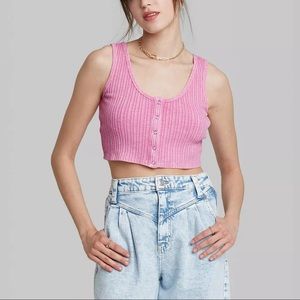 Wild Fable Ribbed Cropped Top